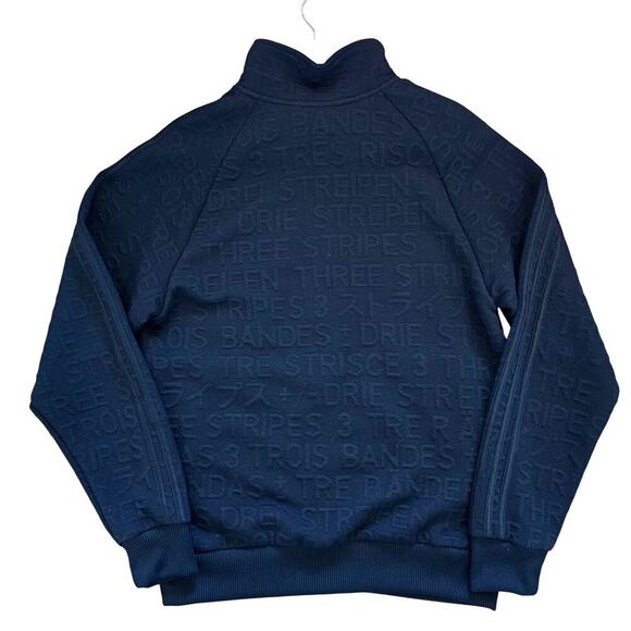 Adidas Mens Raised Three Stripe Graphic Track Jacket Black M Sports Gorpcore - Picture 3 of 7